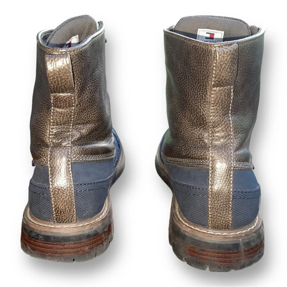 🥶 Tommy Hilfiger Men’s Winter Boots | Rugged Leather & Denim | Size 10‎